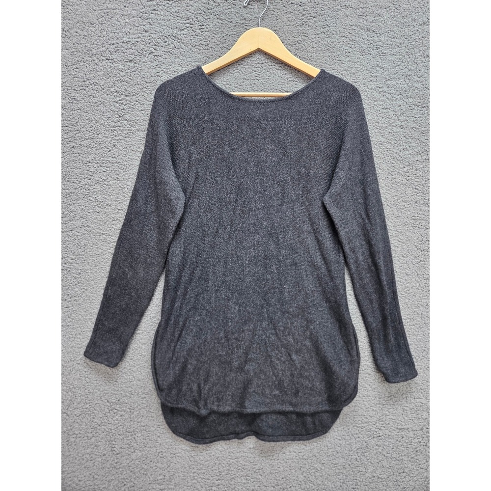 Michael Kors Tunic Sweater Small Gray Side Zip High Low Knit Loungewear